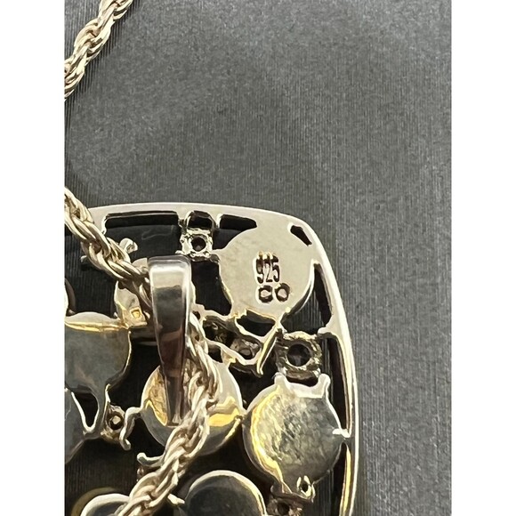 Vintage Handmade Necklace and Earrings Set Multi stone & CZ - Picture 6 of 8